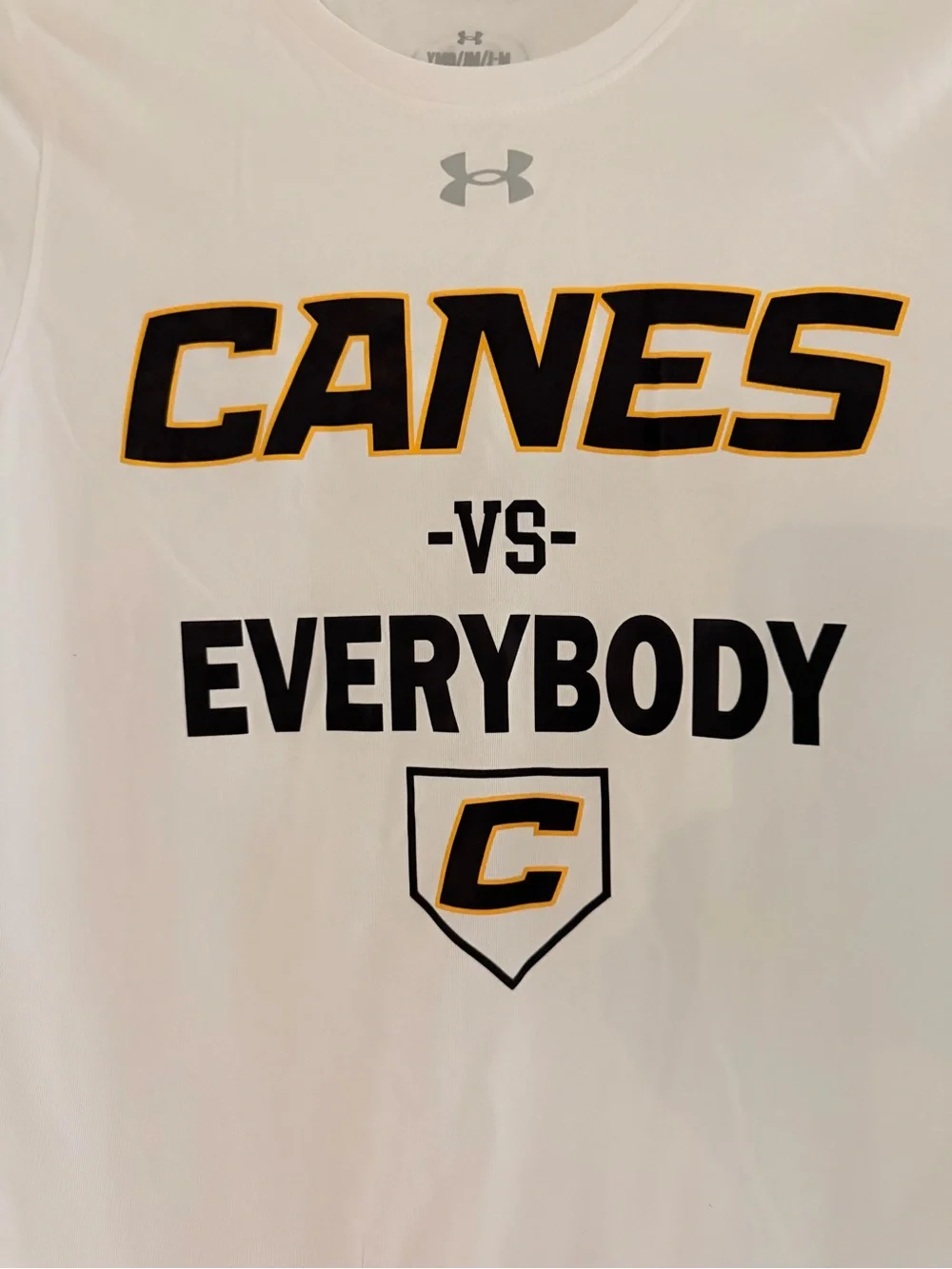 Long Sleeve White Under Armour Canes vs Everybody